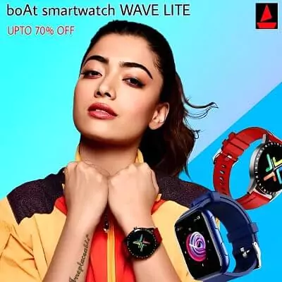 boat rashmika mandanna zopic smartwatch wave lite