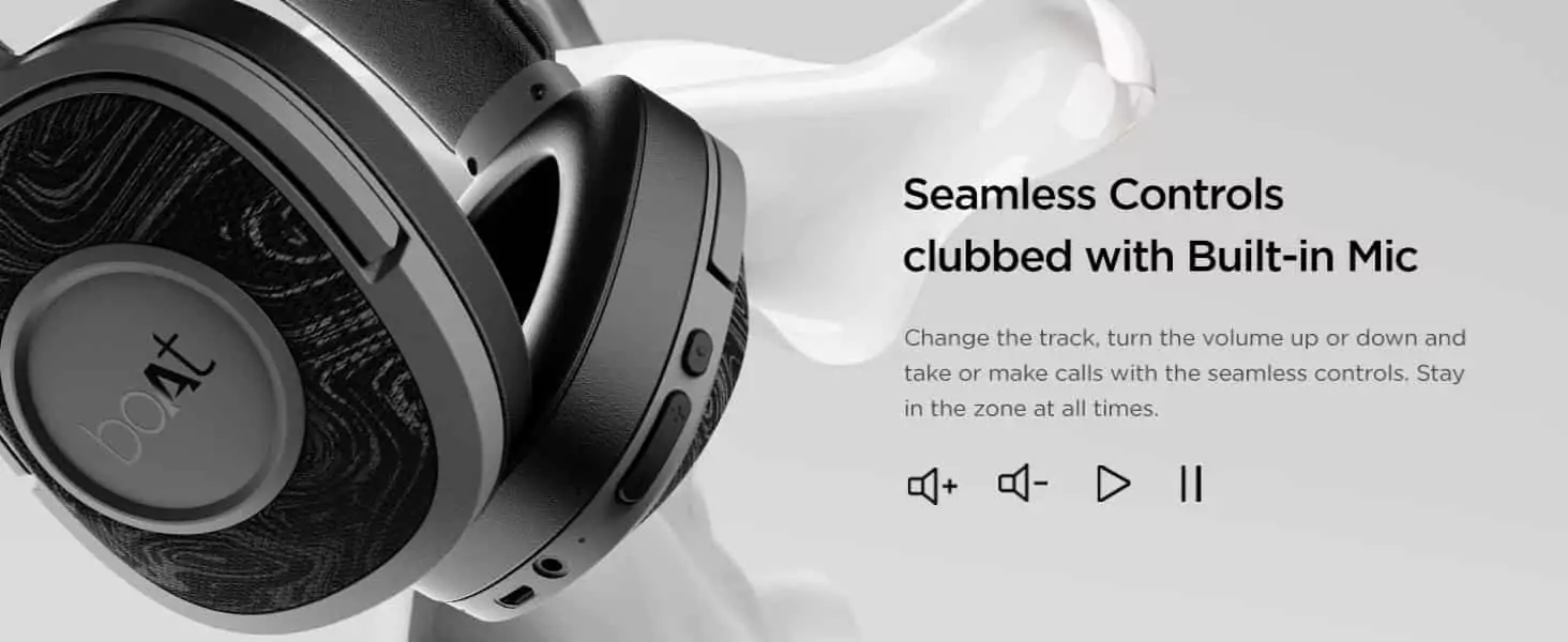 zopic boAt Rockerz 550 Over Ear Bluetooth Headphones with Upto 20 Hours Playback, 50MM Drivers, Soft Padded Ear Cushions and Physical Noise Isolation