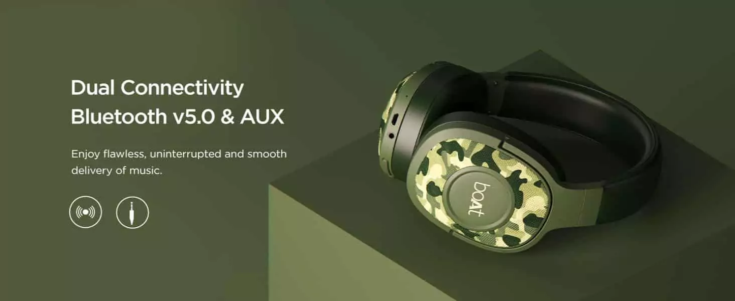 zopic boAt Rockerz 550 Over Ear Bluetooth Headphones with Upto 20 Hours Playback, 50MM Drivers, Soft Padded Ear Cushions and Physical Noise Isolation