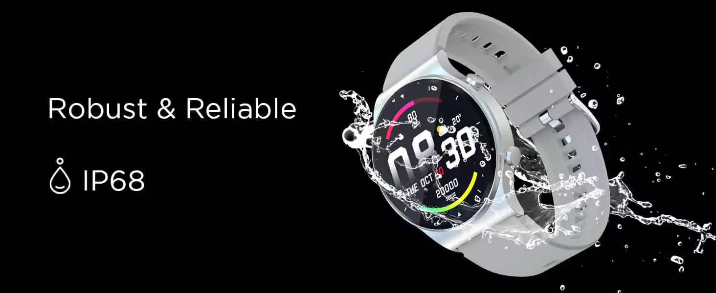 zopic Fire-Boltt 360 Pro smartwatch Bluetooth Calling, Local Music and TWS Pairing, 360*360 Display with Rolling UI & Dual Button Technology, Spo2, HeartRate & Temperature