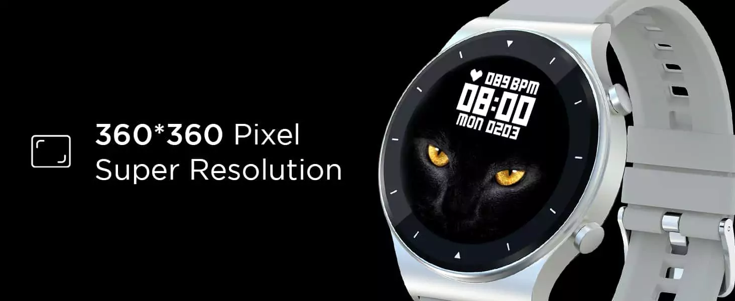 zopic Fire-Boltt 360 Pro smartwatch Bluetooth Calling, Local Music and TWS Pairing, 360*360 Display with Rolling UI & Dual Button Technology, Spo2, HeartRate & Temperature