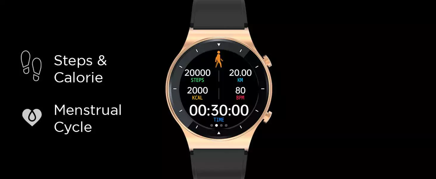 zopic Fire-Boltt 360 Pro smartwatch Bluetooth Calling, Local Music and TWS Pairing, 360*360 Display with Rolling UI & Dual Button Technology, Spo2, HeartRate & Temperature