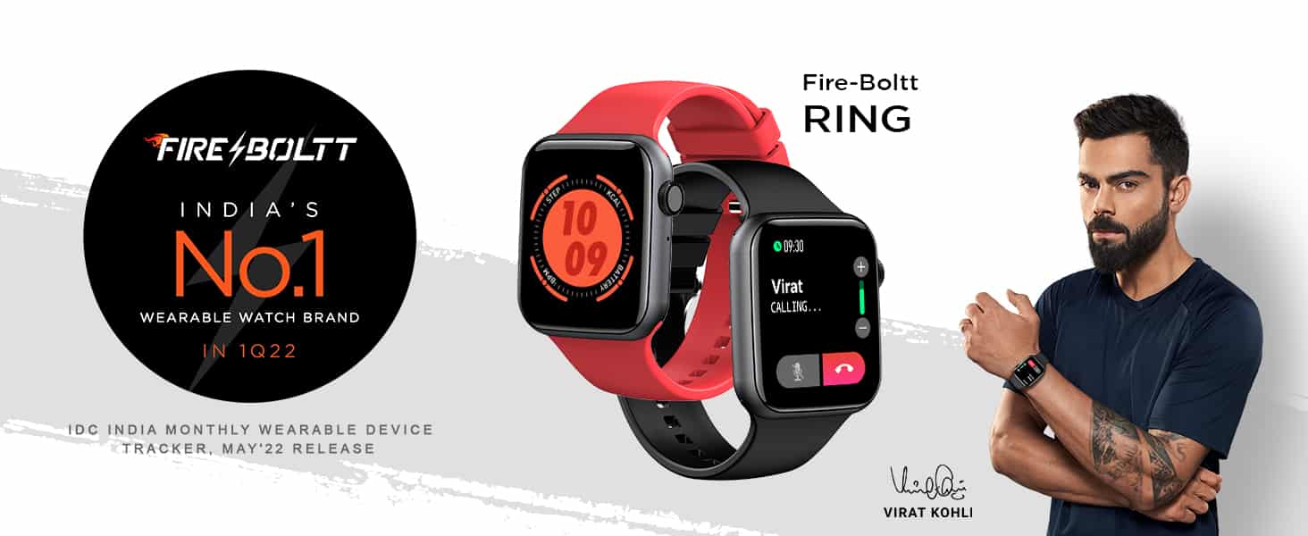 zopic Fire-Boltt Ring Bluetooth Calling Smartwatch with SpO2 & 1.7” Metal Body with Blood Oxygen Monitoring, Continuous Heart Rate, Full Touch & Multiple Watch Faces