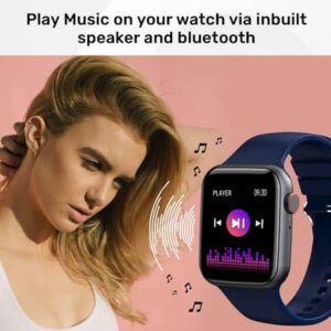 Fire-Boltt Ring Pro Smartwatch Bluetooth Calling, 1.75” 320*385px High Res, IP68 & SpO2 Monitoring, Pin Code Locking & Split Screen Access, Built in Mic & Speaker for HD Calls, Free Size