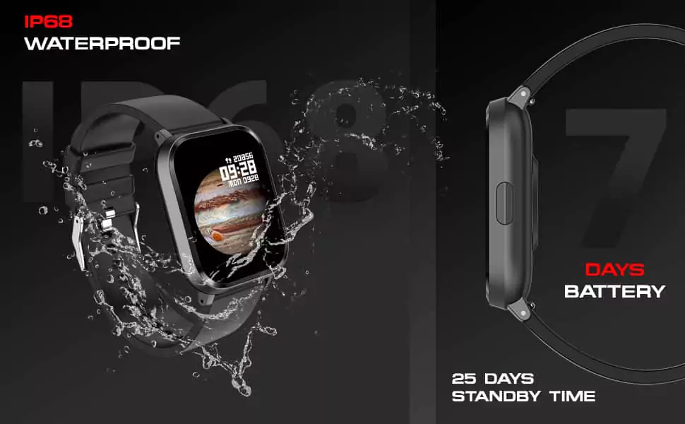 zopic Fire-Boltt Ninja 2 Max 1.5" Full Touch Display, SpO2, Heart Rate, 20 Sports Mode & Sleep Monitor, Gesture,Camera & Music Control, IP68 Dust & Sweat Resistance