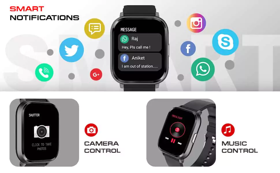 zopic Fire-Boltt Ninja 2 SpO2 Full Touch Smartwatch with 30 Workout Modes, Heart Rate Tracking, and 100+ Cloud Watch Faces, 7 Days of extensive Battery