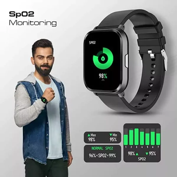 zopic Fire-Boltt Ninja 2 SpO2 Full Touch Smartwatch with 30 Workout Modes, Heart Rate Tracking, and 100+ Cloud Watch Faces, 7 Days of extensive Battery