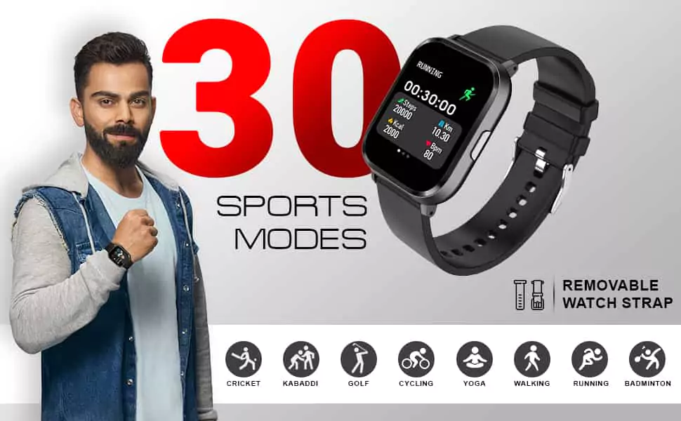 zopic Fire-Boltt Ninja 2 SpO2 Full Touch Smartwatch with 30 Workout Modes, Heart Rate Tracking, and 100+ Cloud Watch Faces, 7 Days of extensive Battery