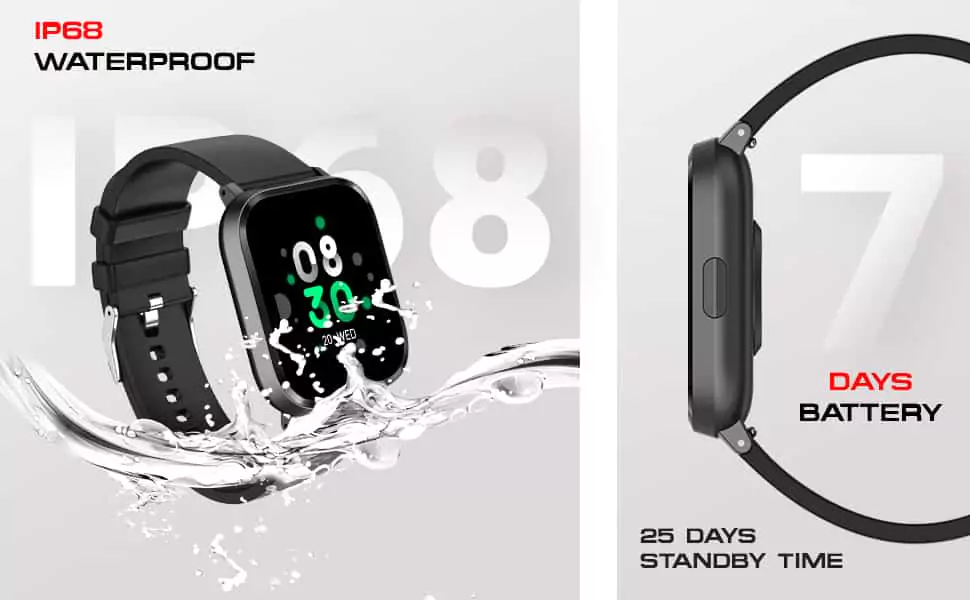 zopic Fire-Boltt Ninja 2 SpO2 Full Touch Smartwatch with 30 Workout Modes, Heart Rate Tracking, and 100+ Cloud Watch Faces, 7 Days of extensive Battery