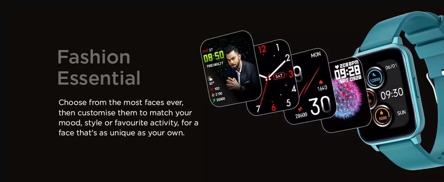 Fire-Boltt Ninja 3 Smartwatch Full Touch 1.69” & 60 Sports Modes with IP68, Sp02 Tracking, Over 100 Cloud based watch faces, Free Size | zopic