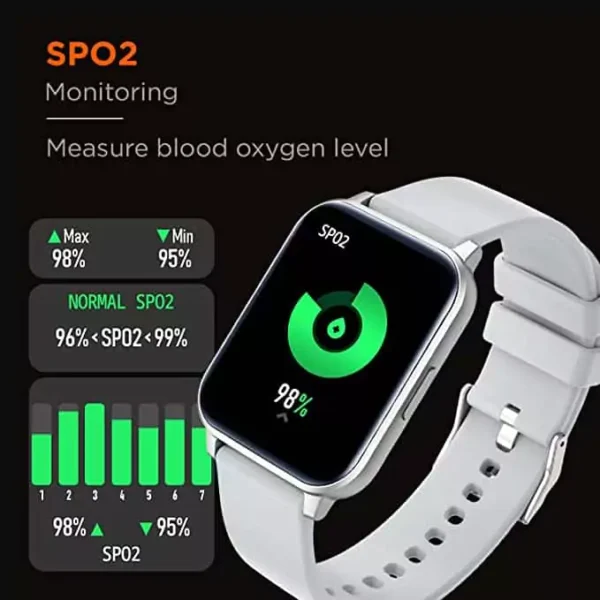 Fire-Boltt Ninja 3 Smartwatch Full Touch 1.69” & 60 Sports Modes with IP68, Sp02 Tracking, Over 100 Cloud based watch faces, Free Size | zopic