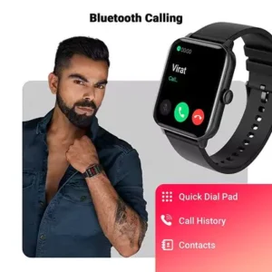 Fire-Boltt Ninja Calling 1.69″(42.9cm) Full Touch Bluetooth Calling Smartwatch with 30 Sports Mode, SpO2, Heart Rate Monitoring & AI Voice Assistant, Free Size
