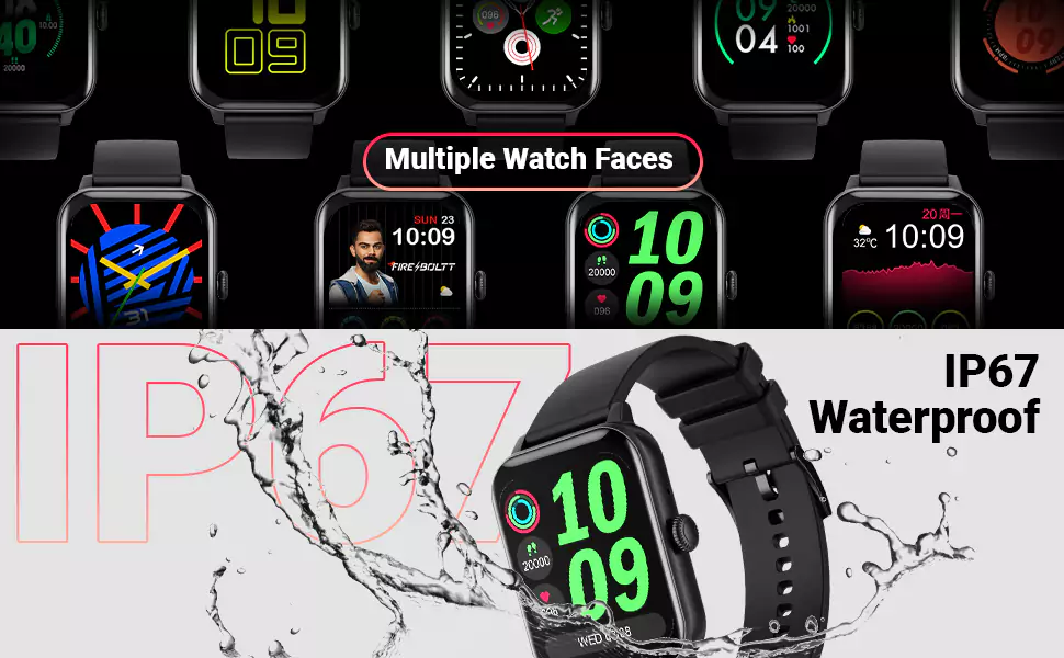 zopic Fire-Boltt Ninja Calling 1.69"(42.9cm) Full Touch Bluetooth Calling Smartwatch with 30 Sports Mode, SpO2, Heart Rate Monitoring & AI Voice Assistant, Free Size