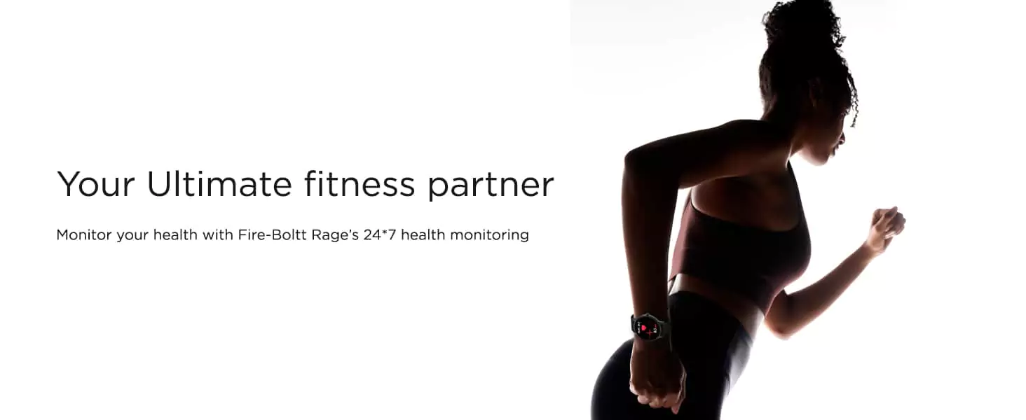 zopic Fire-Boltt Rage Smartwatch Full Touch 1.28” Display & 60 Sports Modes with IP68 Rating, Sp02 Tracking, Over 100 Cloud Based Watch Faces, Free Size