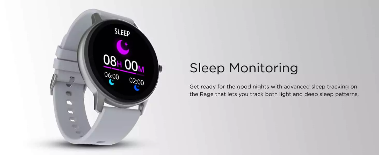 zopic Fire-Boltt Rage Smartwatch Full Touch 1.28” Display & 60 Sports Modes with IP68 Rating, Sp02 Tracking, Over 100 Cloud Based Watch Faces, Free Size