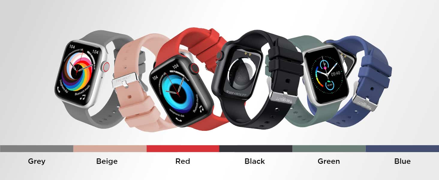 zopic Fire-Boltt Ring Pro Bluetooth Calling smartwatch , 1.75” 320*385px High Res, IP68 & SpO2 Monitoring, Pin Code Locking & Split Screen Access, Built in Mic & Speaker for HD Calls, Silver Grey, Free Size