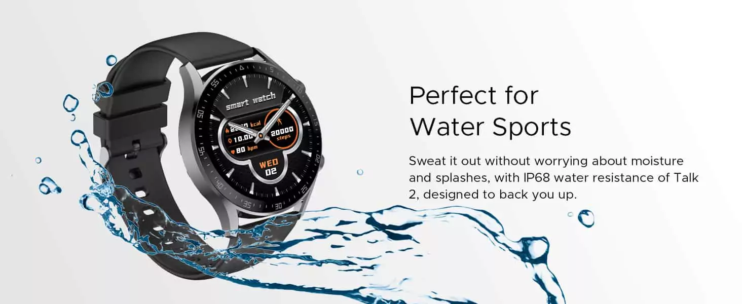 zopic Fire-Boltt India's No 1 Smartwatch Brand Talk 2 Bluetooth Calling Smartwatch with Dual Button, Hands On Voice Assistance, 60 Sports Modes, in Built Mic & Speaker with IP68 Rating