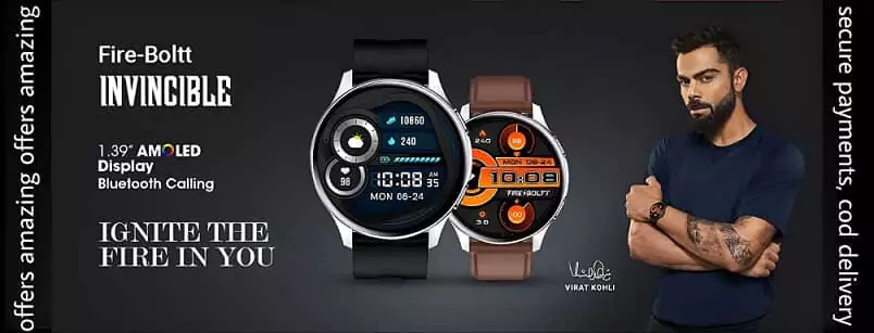 fire boltt smartwatch invincible zopic virat kohli