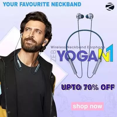 zopic zebronics neckband yoga n1 hritik roshan