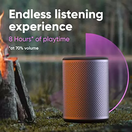 Mivi Octave 3 Speaker Wireless Bluetooth, Portable 360° HD Stereo Sound, Super Solid bass, 8 Hours Playtime, Waterproof, Voice Assistance | zopic
