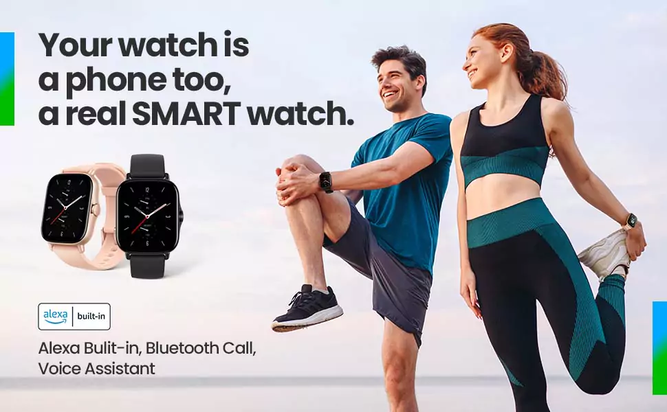 Amazfit GTS 2 (New Version) Smartwatch with Ultra HD AMOLED Display, Built-in GPS, 7 Days Battery Life, Bluetooth Phone Calls, 3GB Music Storage, 90 Sports Modes | zopic