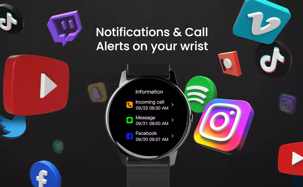 Ambrane Curl Smartwatch with 15 Days Battery Life, 1.28” LucidDisplay, 24*7 Health Monitoring, Menstruation Tracking & Multiple Sports Modes | zopic