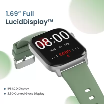 Ambrane Flex Smartwatch Lucid Display, Battery 7 Days, 130+ Watch Faces, Customizable Watch Face, Flashlight, Find Phone and Theatre Mode | zopic