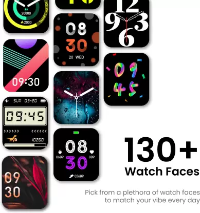 Ambrane Flex Smartwatch Lucid Display, Battery 7 Days, 130+ Watch Faces, Customizable Watch Face, Flashlight, Find Phone and Theatre Mode | zopic