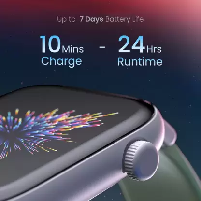 Ambrane Flex Smartwatch Lucid Display, Battery 7 Days, 130+ Watch Faces, Customizable Watch Face, Flashlight, Find Phone and Theatre Mode | zopic