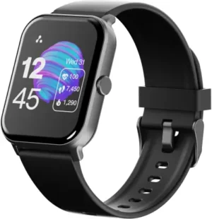 Ambrane Wise-Eon Smartwatch 1.69″ Lucid Display, Bluetooth calling, Battery 10 Days, In built Games, Customizable Watch, Voice Assistance, IP68