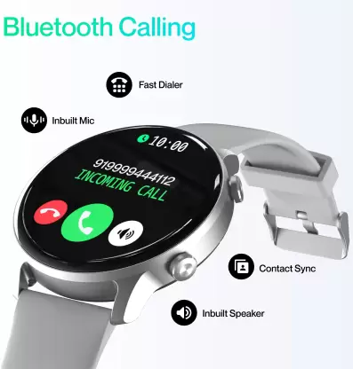 Ambrane Wise-roam Smartwatch Battery 10 Days, Bluetooth Calling with Lucid Display, 60 Sports Modes, Sturdy Body, 100+ Watch Faces, Inbuilt Games | zopic