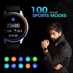 Fire Boltt INVINCIBLE Smartwatch 1.39 inches AMOLED Bluetooth Calling ALWAYS ON, 100 Inbuilt Watch Faces & 8GB Memory Storage, 7 Days Battery Life