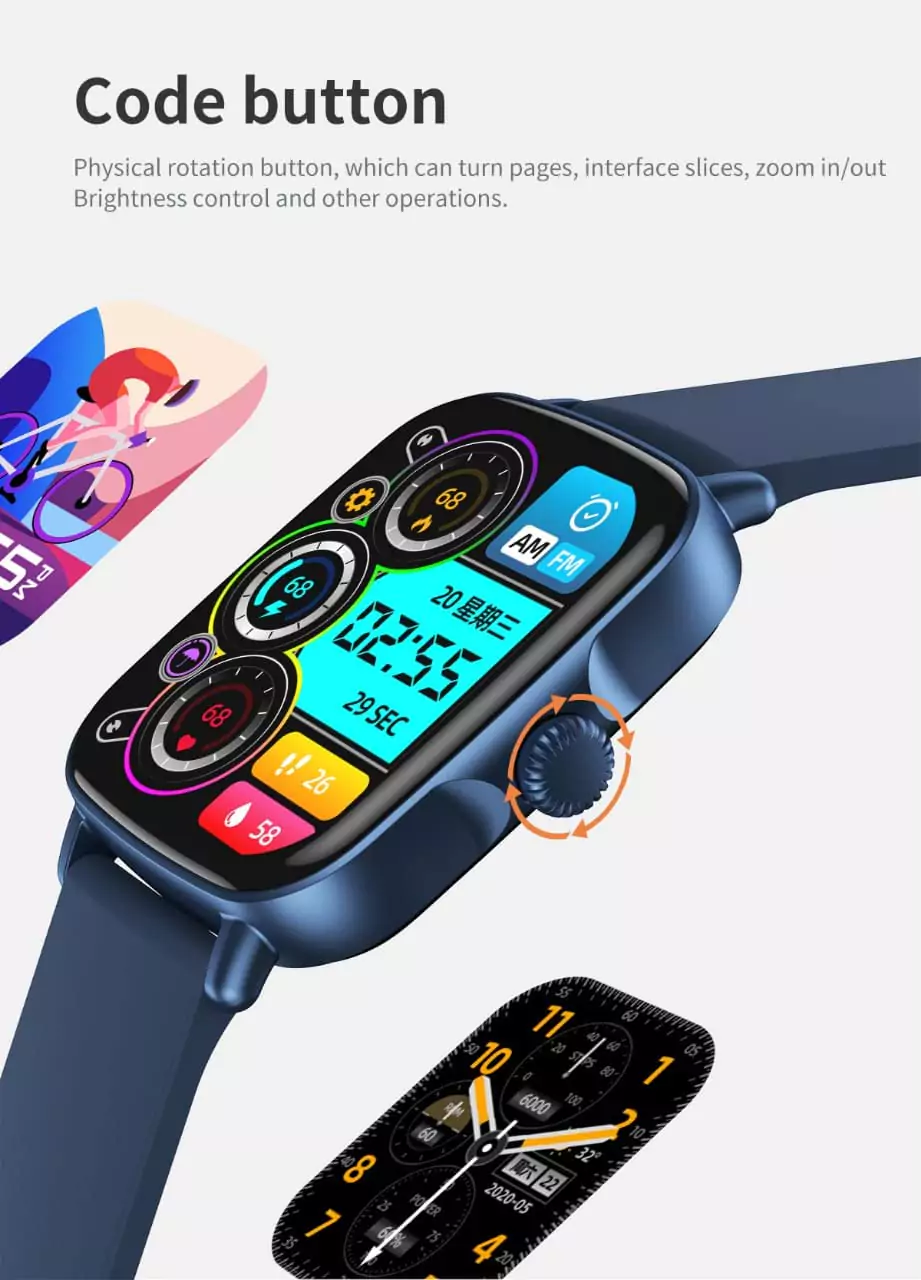 Minix Crest Smartwatch Bluetooth Calling 1.69 HD Display, 7 Days Battery Life, Metal Body, Resolution:240*280, IP68, Battery Capacity 220mAH | zopic