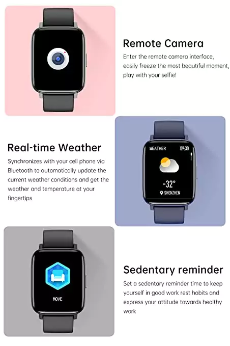 Minix Hawk Smartwatch with Message Reminder, Blood Pressure Heart & SpO2 Monitoring, Sleep Monitor & Water Resistance, 7 Days Battery Life