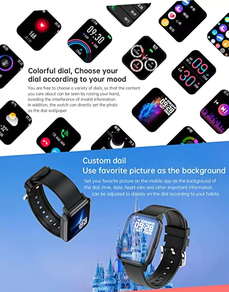 Minix Hawk Smartwatch with Message Reminder, Blood Pressure Heart & SpO2 Monitoring, Sleep Monitor & Water Resistance, 7 Days Battery Life