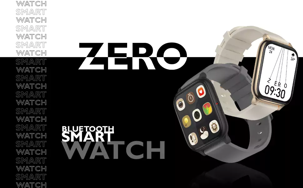 Minix Zero Smartwatch with 20 Days Battery Life & Wireless Charger ,1.7 Full Touch HD Display,8 Sports Modes, IP67 Water Resistant | zopic