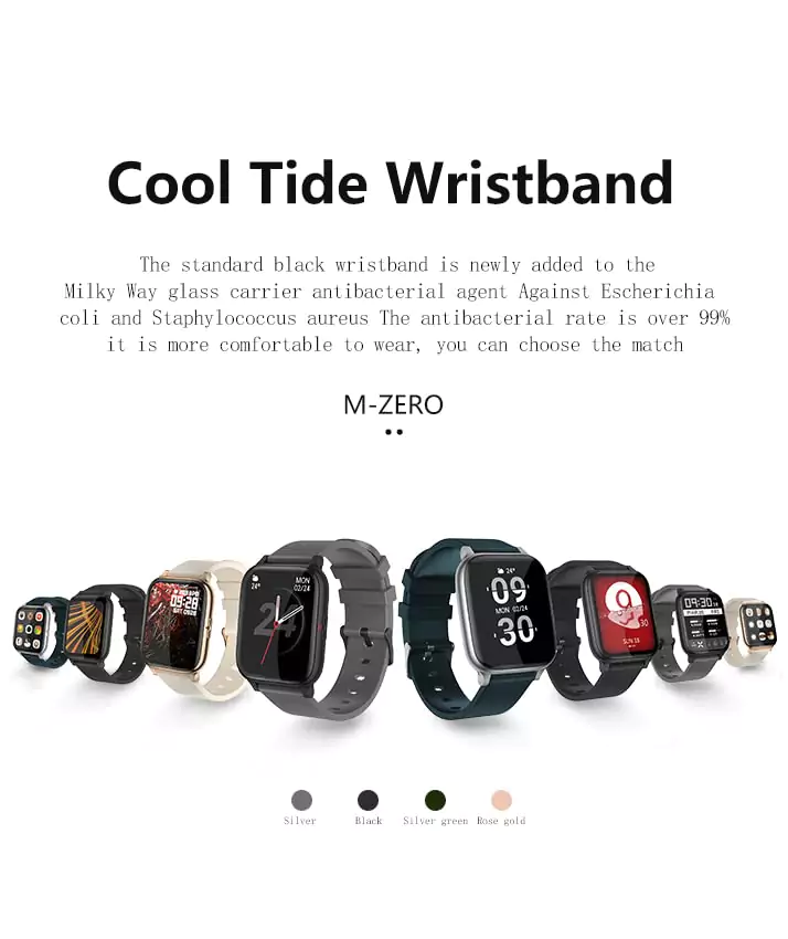 Minix Zero Smartwatch with 20 Days Battery Life & Wireless Charger ,1.7 Full Touch HD Display,8 Sports Modes, IP67 Water Resistant | zopic