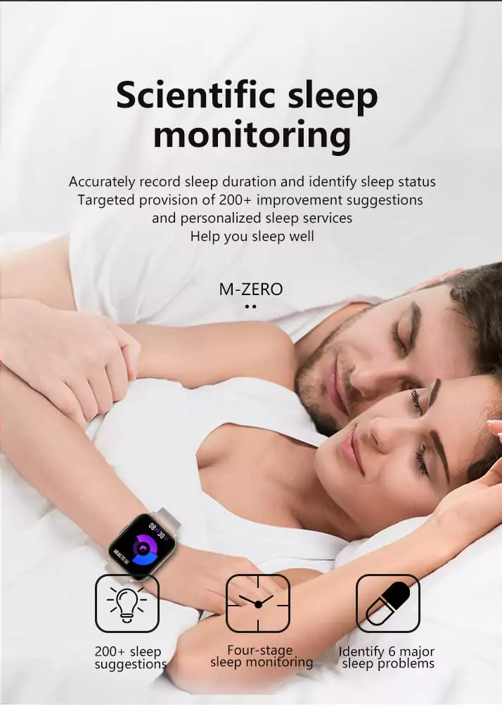 Minix Zero Smartwatch with 20 Days Battery Life & Wireless Charger ,1.7 Full Touch HD Display,8 Sports Modes, IP67 Water Resistant | zopic