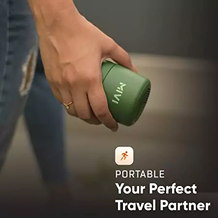 Mivi Play Speaker Bluetooth with 12 Hours Playtime. Wireless Speaker Made in India with Exceptional Sound Quality, Portable and Built in Mic-Turquoise, One Size | zopic