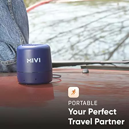Mivi Play Speaker Bluetooth with 12 Hours Playtime. Wireless Speaker Made in India with Exceptional Sound Quality, Portable and Built in Mic-Turquoise, One Size | zopic