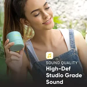 Mivi Play Speaker Bluetooth with 12 Hours Playtime. Wireless Speaker Made in India with Exceptional Sound Quality, Portable and Built in Mic-Turquoise, One Size