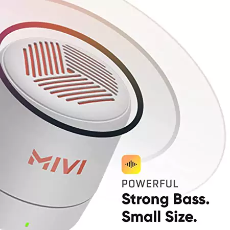 Mivi Play Speaker Bluetooth with 12 Hours Playtime. Wireless Speaker Made in India with Exceptional Sound Quality, Portable and Built in Mic-Turquoise, One Size | zopic