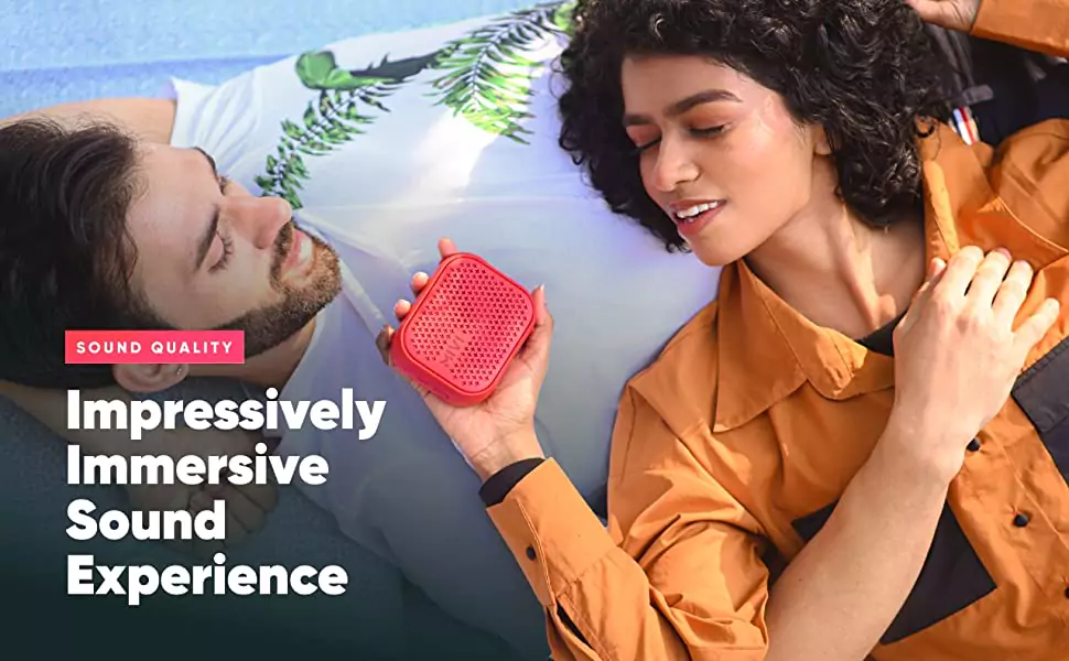 Mivi Roam 2 Speaker Bluetooth 5W Portable Speaker,24 Hours Playtime,Powerful Bass, Wireless Stereo, Waterproof, Bluetooth 5.0 and in-Built Mic with Voice Assistance | zopic