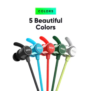 Mivi ThunderBeats 2 Neckband Upgraded Audio Bluetooth Wireless in Ear Earphones with Superior Sound, Powerful Bass, 14 Hours Playtime, Comfortable Fit | zopic