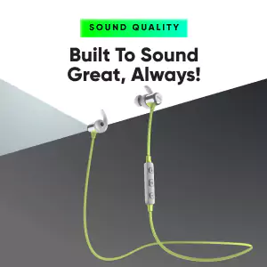 Mivi ThunderBeats 2 Neckband Upgraded Audio Bluetooth Wireless in Ear Earphones with Superior Sound, Powerful Bass, 14 Hours Playtime, Comfortable Fit | zopic