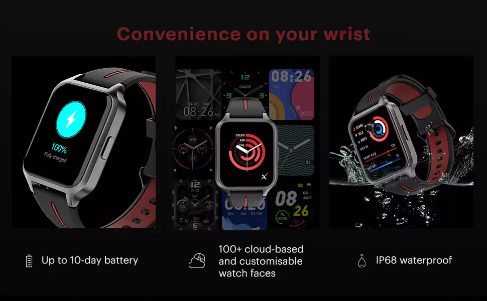 Noise X-Fit 1 (HRX Edition) Smartwatch Fitness Tracker with 1.52"(3.9cm) IPS TruView Display, Best in Class Resolution, 24*7 Heart Rate Monitor & 10 Day Battery | zopic