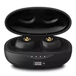 Zebronics Sound Bomb Q PRO Earbuds True Wireless, 35H of extra charge with Charging Case, Qualcomm aptX, IPX7 Resistant, Type C Wireless Charging (Black) | zopic