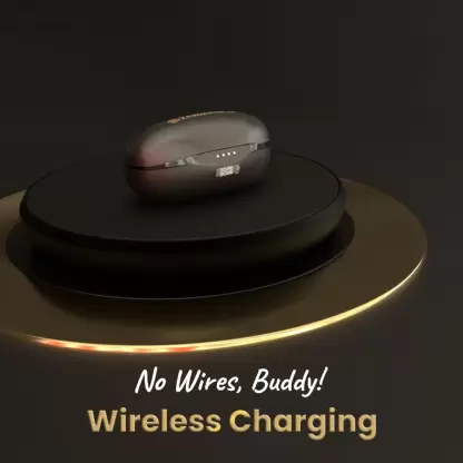 Zebronics Sound Bomb Q PRO Earbuds True Wireless, 35H of extra charge with Charging Case, Qualcomm aptX, IPX7 Resistant, Type C Wireless Charging (Black) | zopic