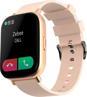 Zebronics ZEB FIT7220CH Smartwatch Fitness with Call Function via Built-in Speaker, 2.5D Curved Glass, Square Display, Metal Body, 7-Day Data Storage