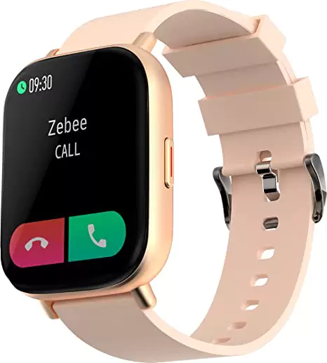 Zebronics ZEB FIT7220CH Smartwatch Fitness with Call Function via Built in Speaker 2.5D Curved Glass Square Display Metal Body 7 Day Data Storage